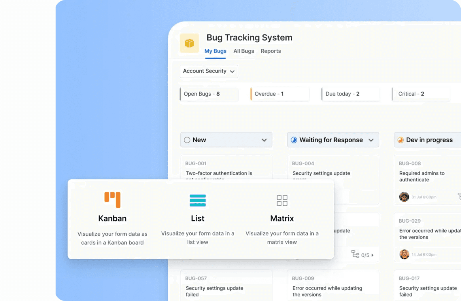 Bug tracking system on Kissflow