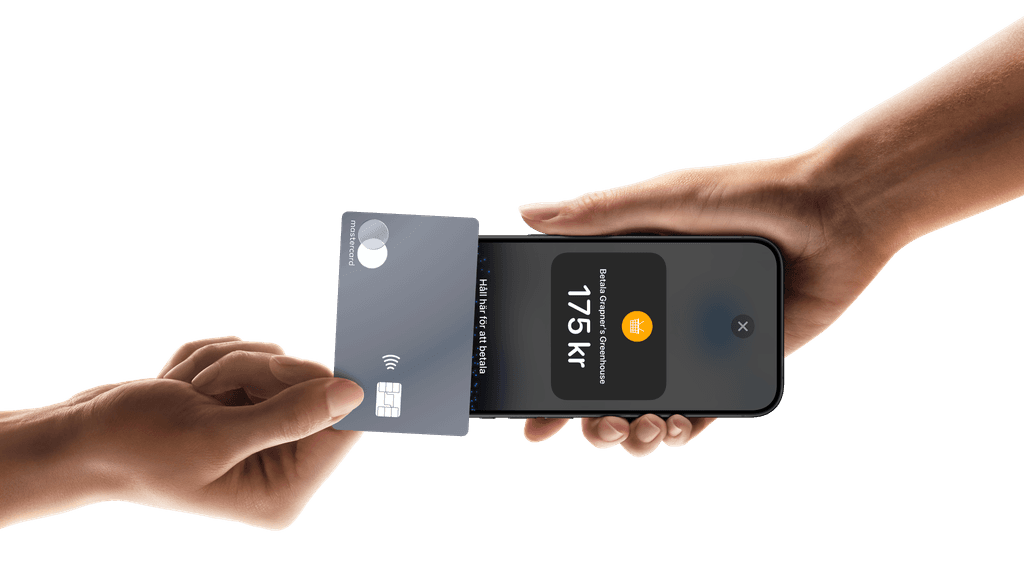 iPhone tryck för att betala accepterar mastercard-betalning