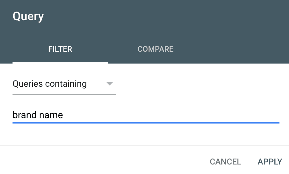 query filter