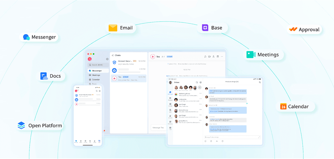All of Lark’s apps share a consistent interface design, suitable for any device