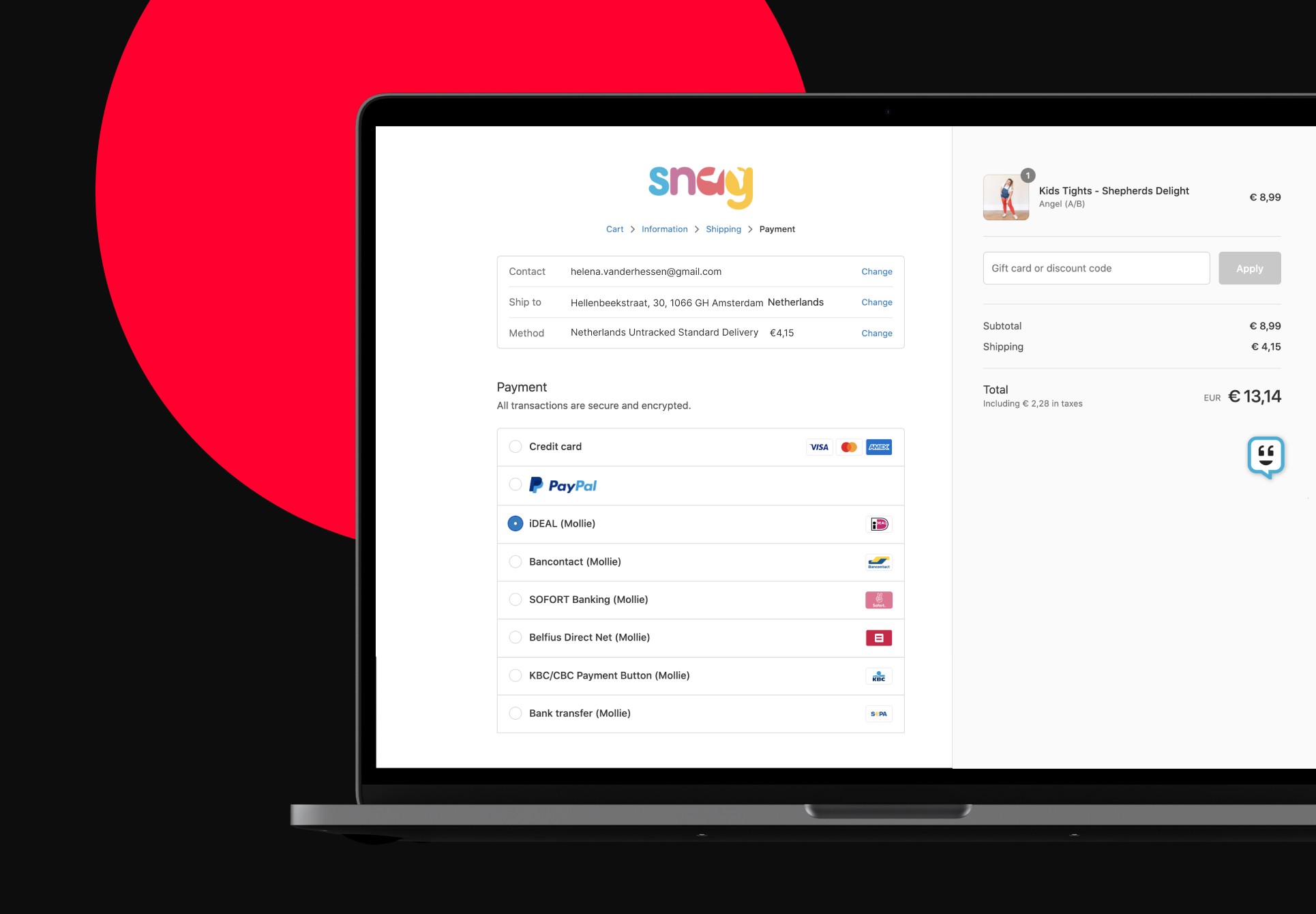 Snag checkout